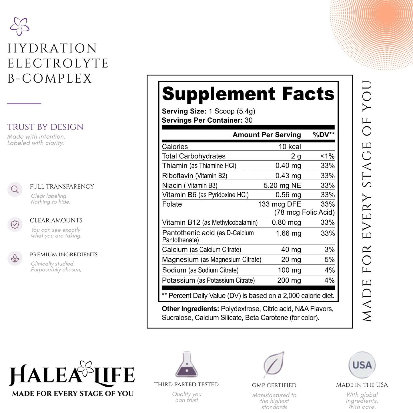 Hydration Electrolyte B-Complex Peach Mango