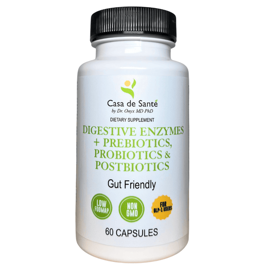 FODMAP Digestive Enzymes + Prebiotics + Probiotics + Postbiotics Gut Friendly Low FODMAP MD PhD Formulated